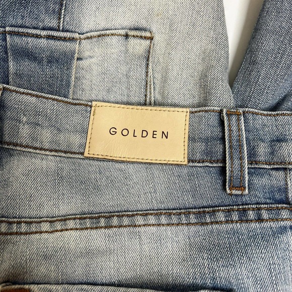 Golden Denim Mens Jeans Size 30 Actual 30x34 “Wash Ankle Zip Button Fly LA - Picture 3 of 8